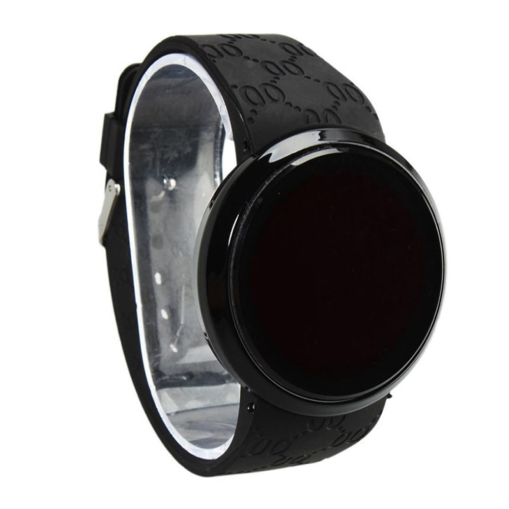 Man Watches Conception Blue Red LED Mens Stainless Steel Wrist Watch Relogio Masculino