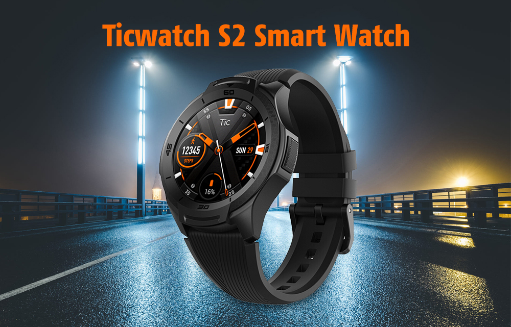 Ticwatch S2 Waterproof Design / Heart Rate Monitor / Message Alert Swimming Posture Recognition GPS Smart Watch from XiaoMi YouPin